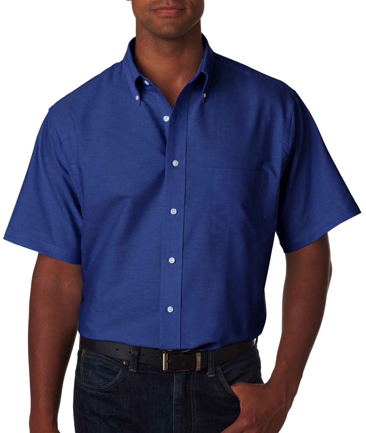 black short sleeve oxford