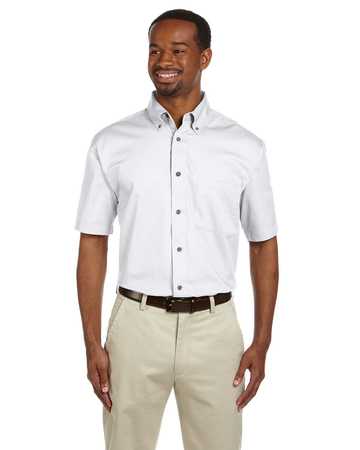M500S Harriton Men's Short Sleeve Twill with stain release