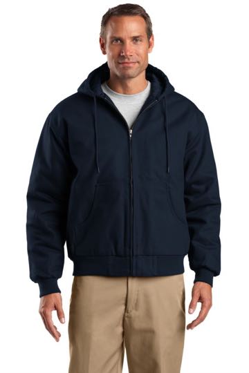 TLJ763H CornerStone® Tall Duck Cloth Hooded Work Jacket