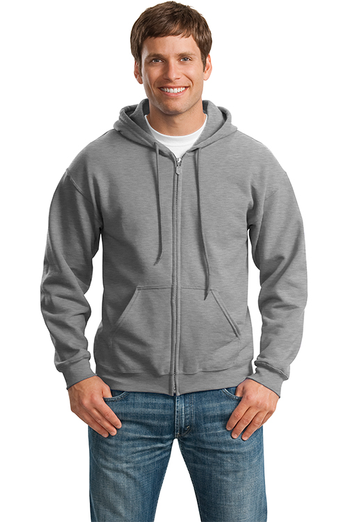 Embroidered 18600 Gildan heavy blend full zip hooded sweatshirt