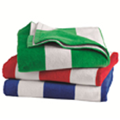 C3060S Carmel Towel Company - Cabana Stripe Velour Beach Towel